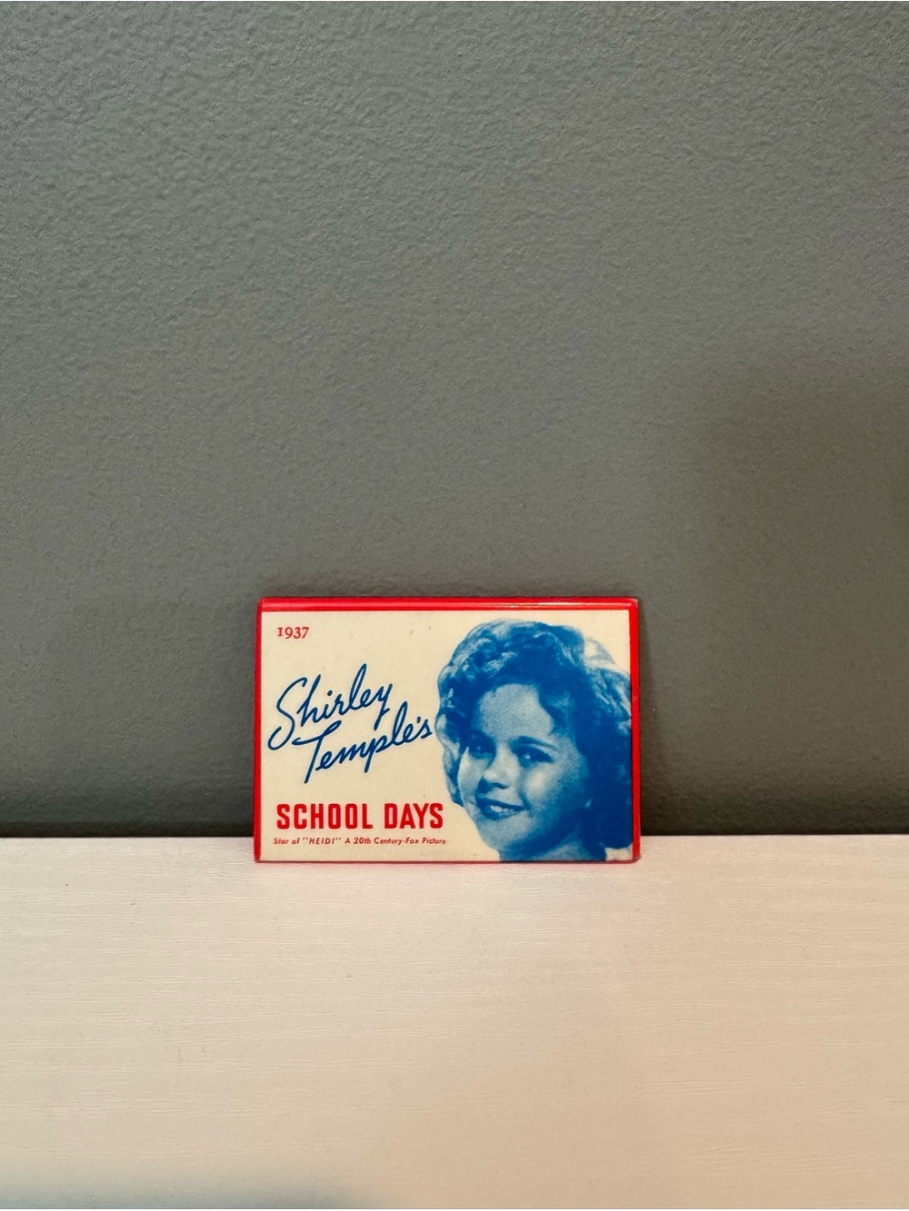 Vintage School Days Retro pocket mirror Tin - Red/Blue